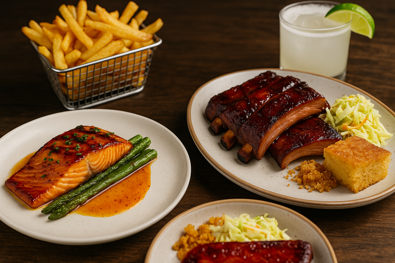Signature dishes and cocktails at The Sandbox